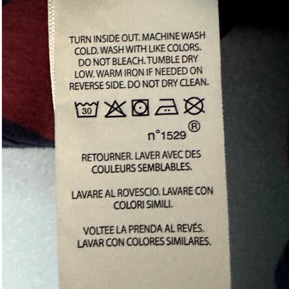 POLO RALPH LAUREN YOUTH BURGUNDY & BLUE LONG SLEEVE HOODED SHIRT SIZE 5 - Picture 4 of 8